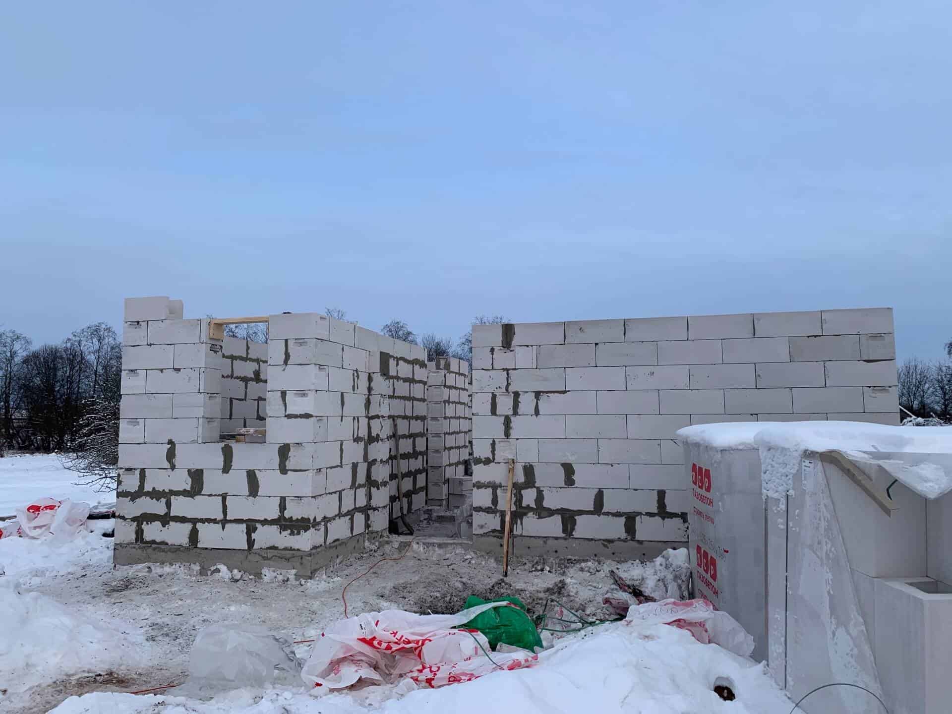 Строительство дома из газобетона в д. «Коммунар», ЛО