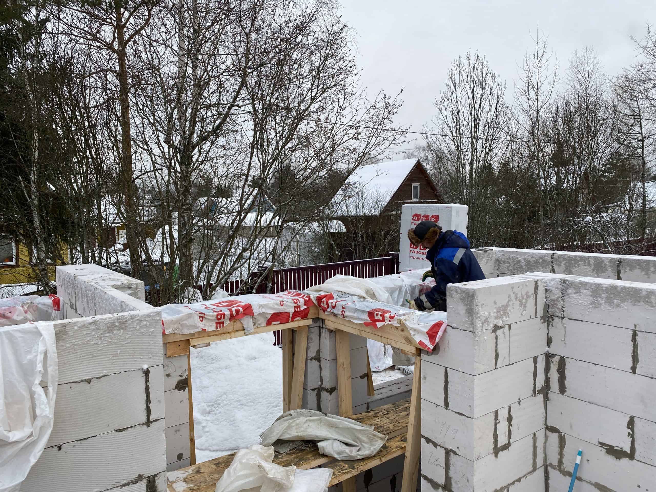 Строительство дома из газобетона, во Всеволожском районе, посёлке «Дунай»