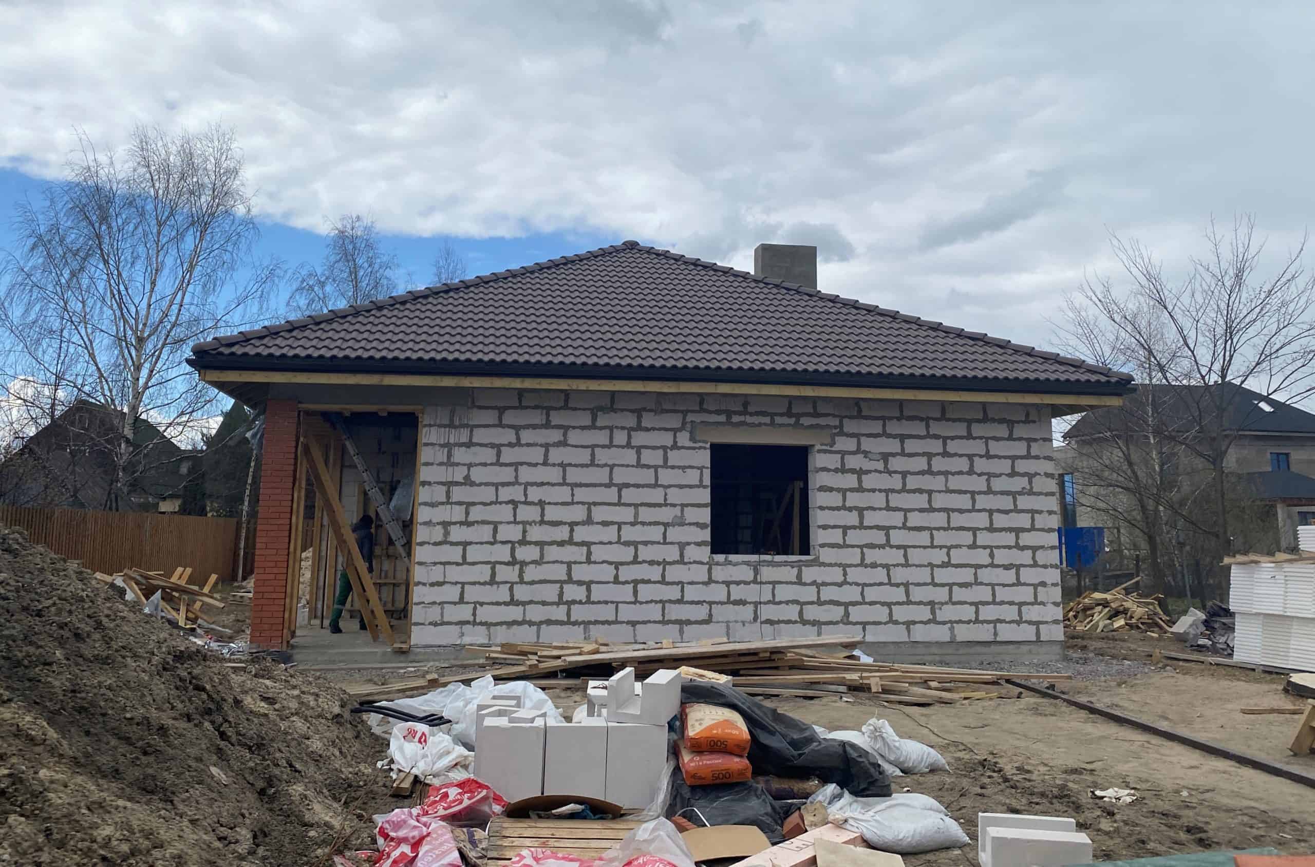 Строительство дома из газобетона в деревне «Новосаратовка», ЛО