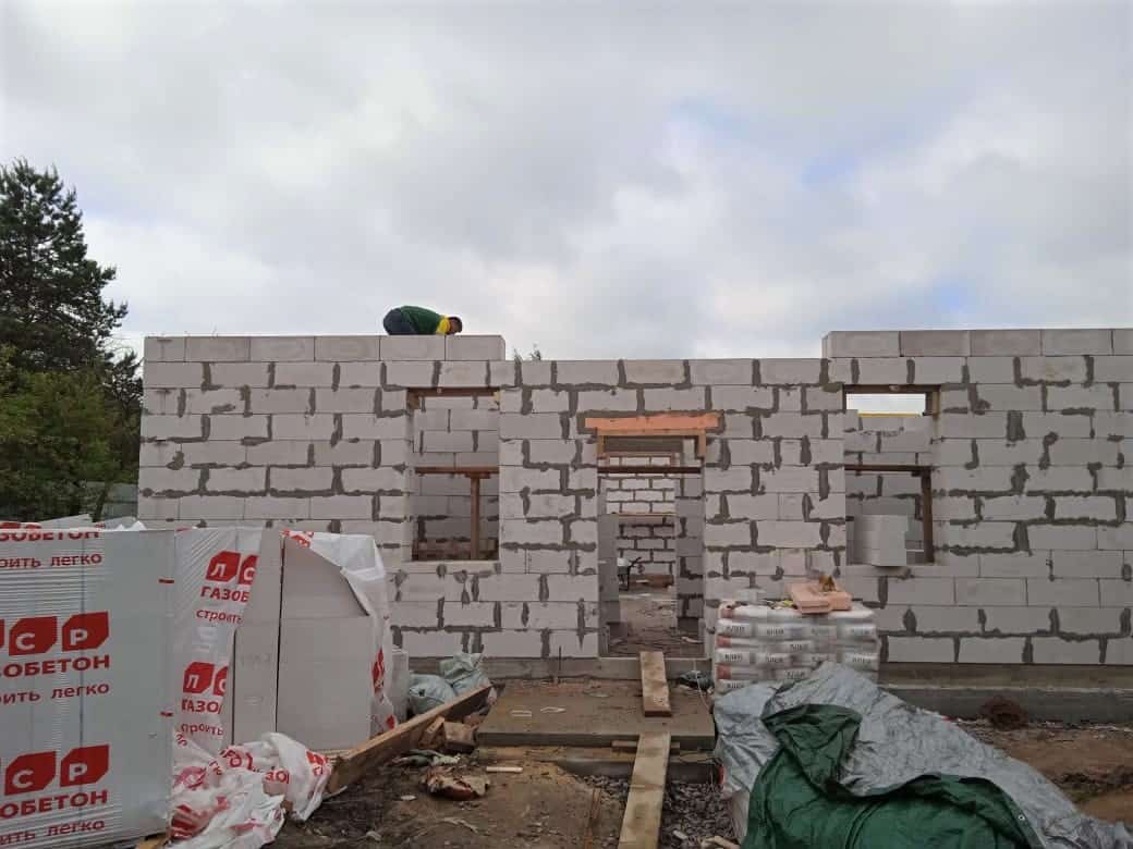 Строительство дома из газобетона в посёлке “Понтонный”, ЛО