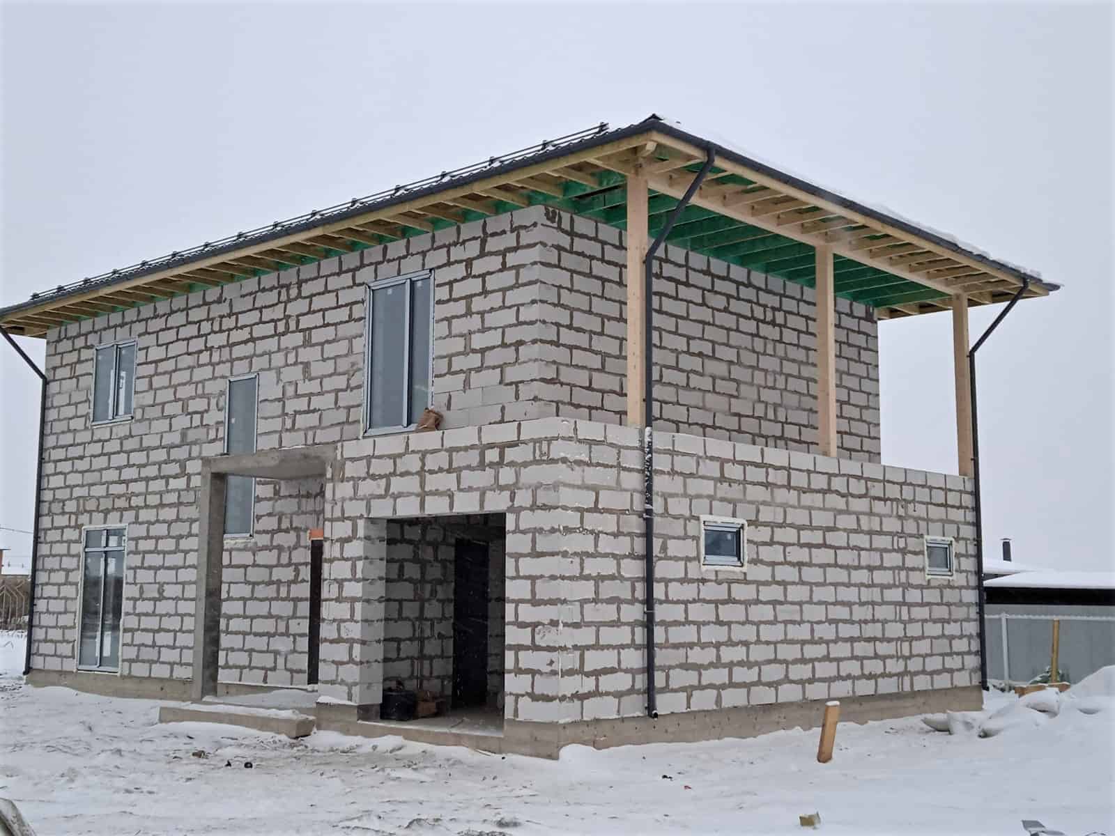 Строительство дома из газобетона, в Ломоносовском районе, КП “Имение Оржицкого”