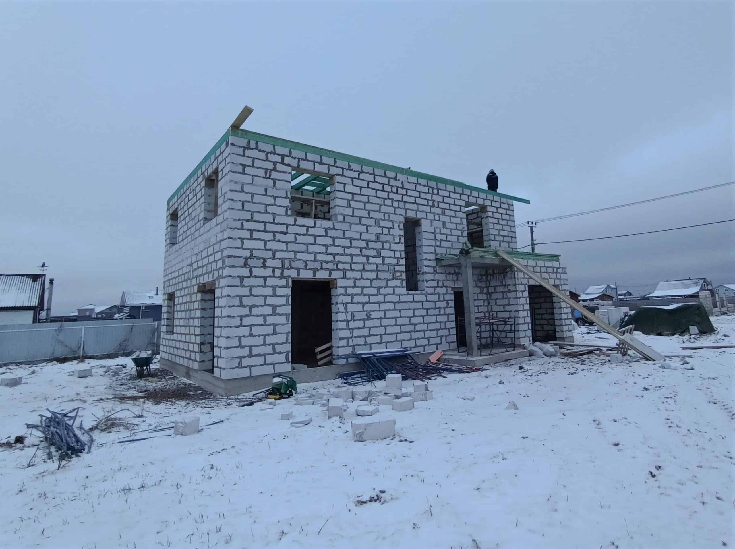 Строительство дома из газобетона, в Ломоносовском районе, КП “Имение Оржицкого”