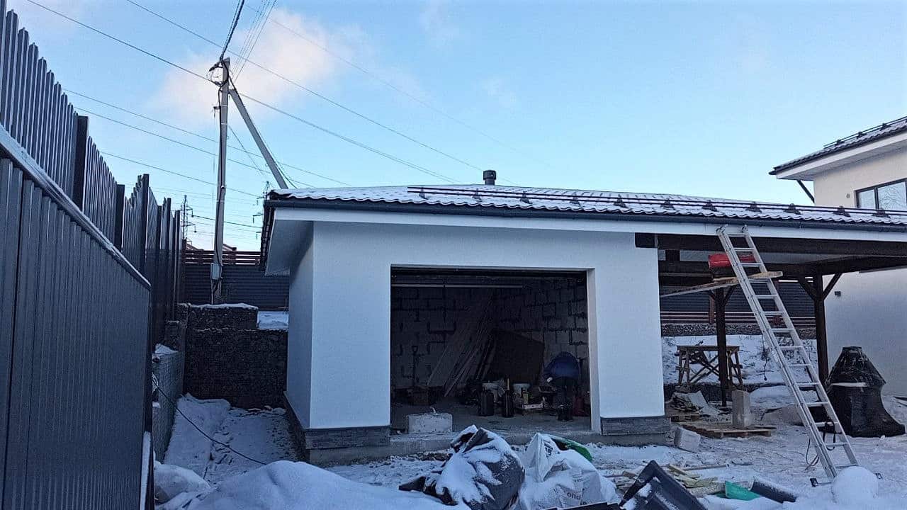 Строительство гаража из газобетона, в посёлке Бугры, СНТ «Светлана», ЛО